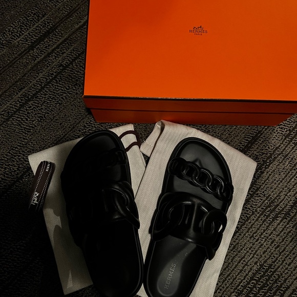HERMES EXTRA SANDALS BLACK - Picture 7 of 13